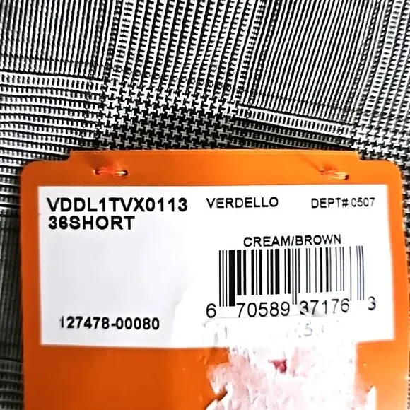 NWT Tallia Verdello Slim-Fit Wool Blend Suit Jacket Cream Brown Size 36 Short